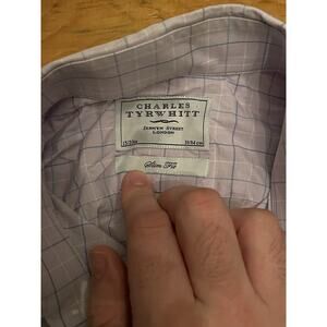 Charles Tyrwhitt Shirt Mens 15 33 Slim Fit Button Down Long Sleeve